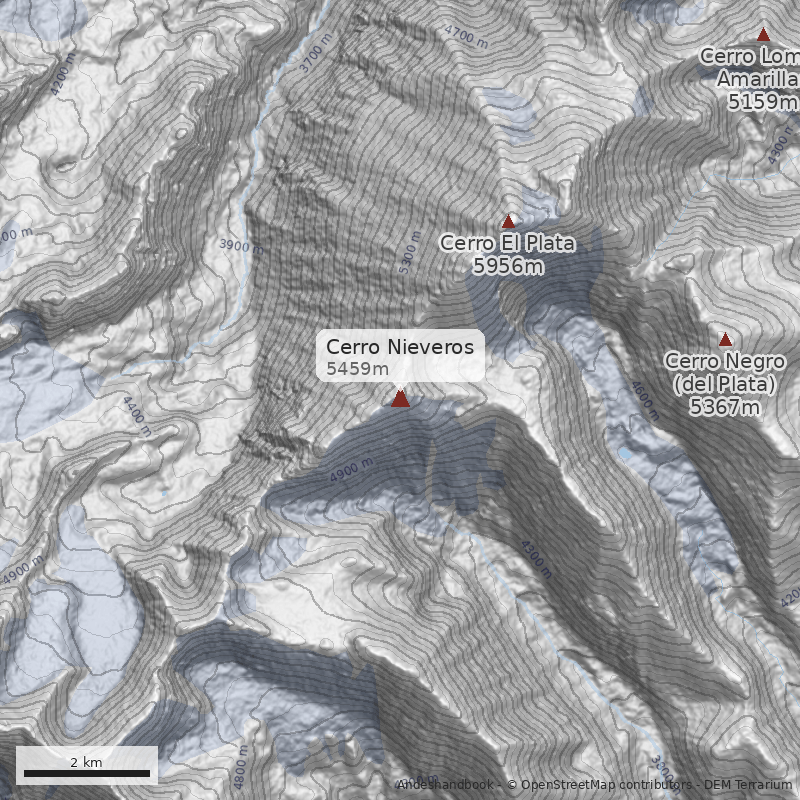 Mapa Cerro Nieveros