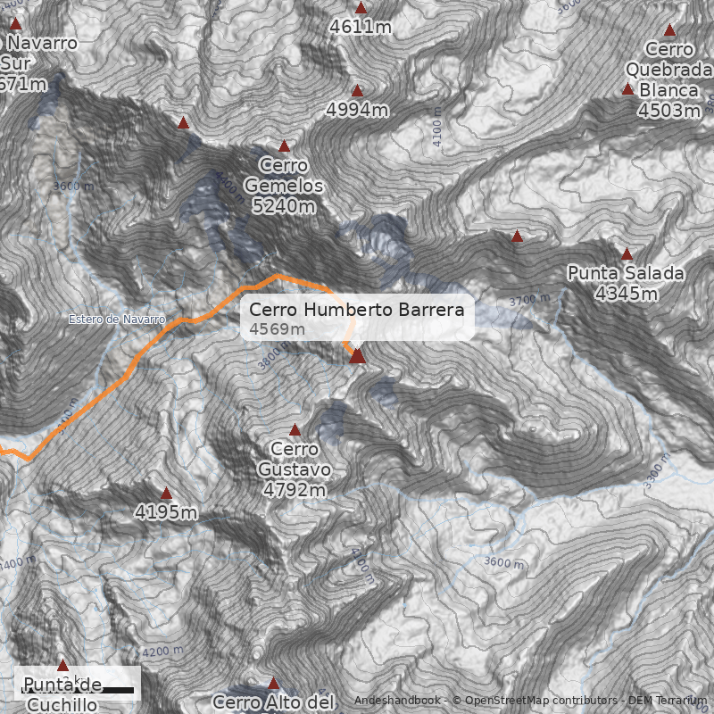 Mapa Cerro Humberto Barrera