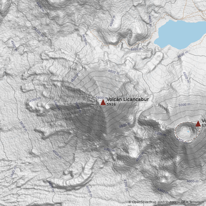 Mapa Volcán Licancabur