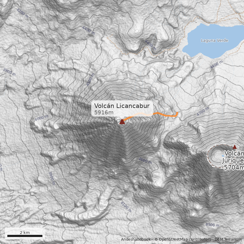 Mapa Volcán Licancabur