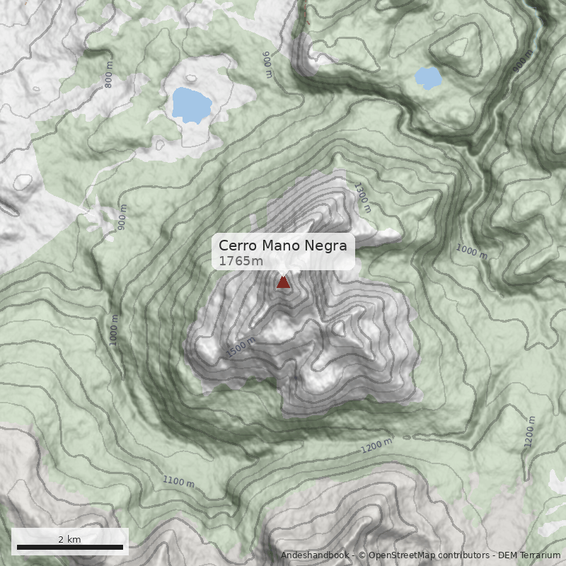 Mapa Cerro Mano Negra