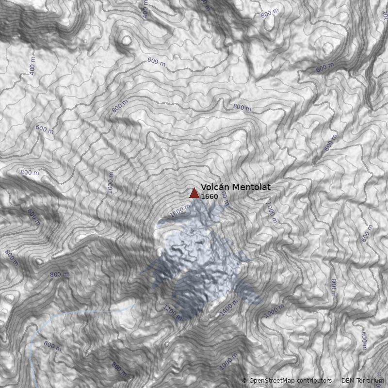 Mapa Volcán Mentolat