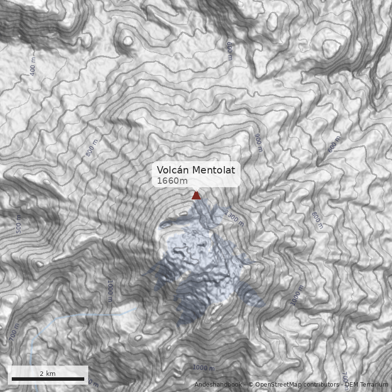 Mapa Volcán Mentolat