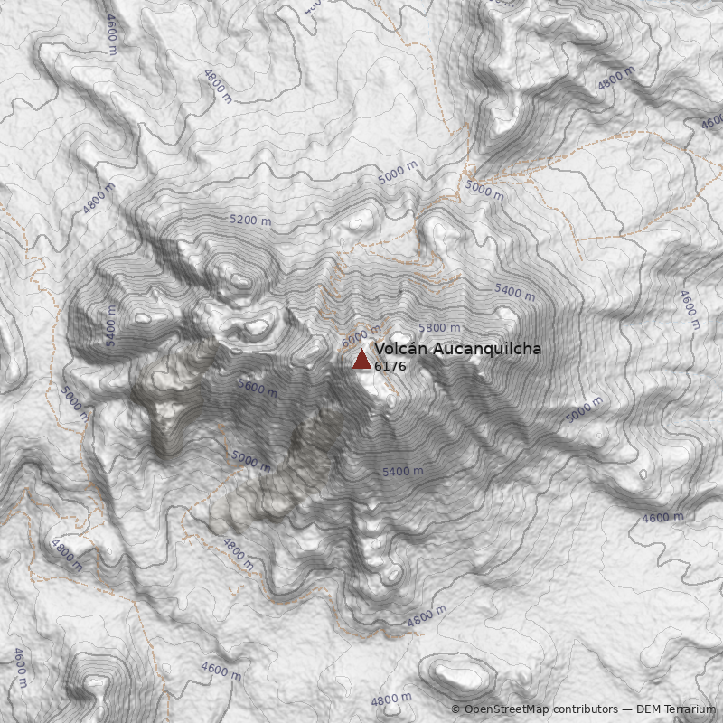 Mapa Volcán Aucanquilcha