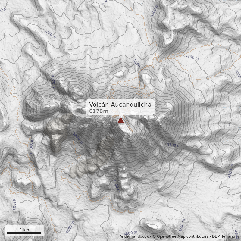 Mapa Volcán Aucanquilcha