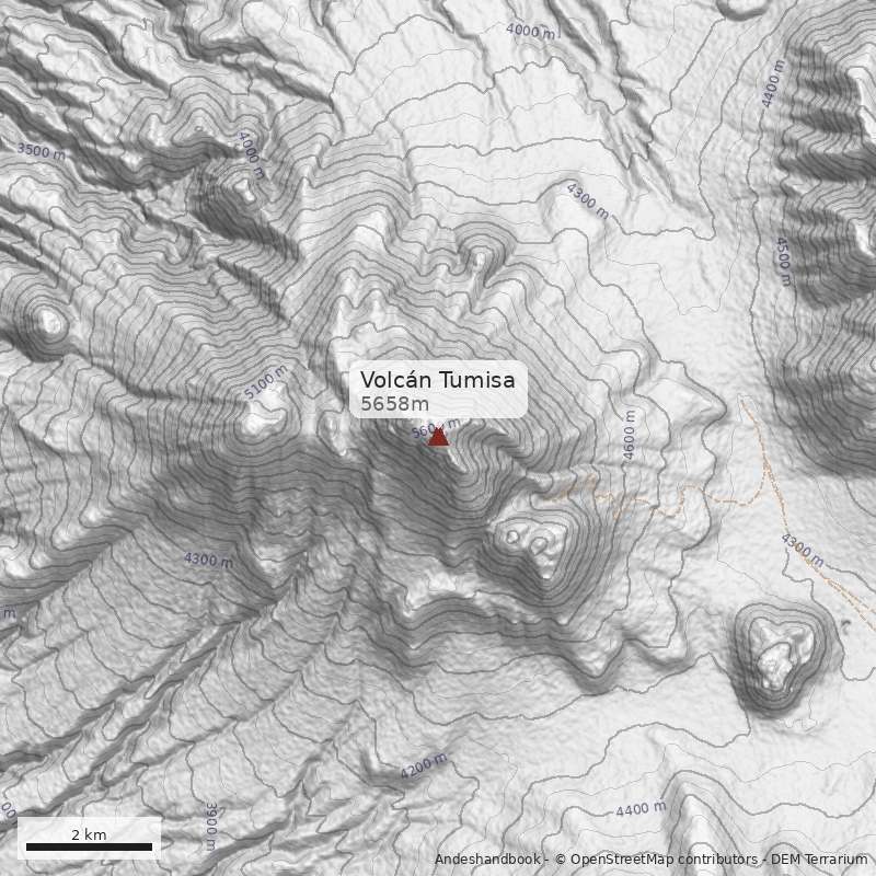Mapa Volcán Tumisa
