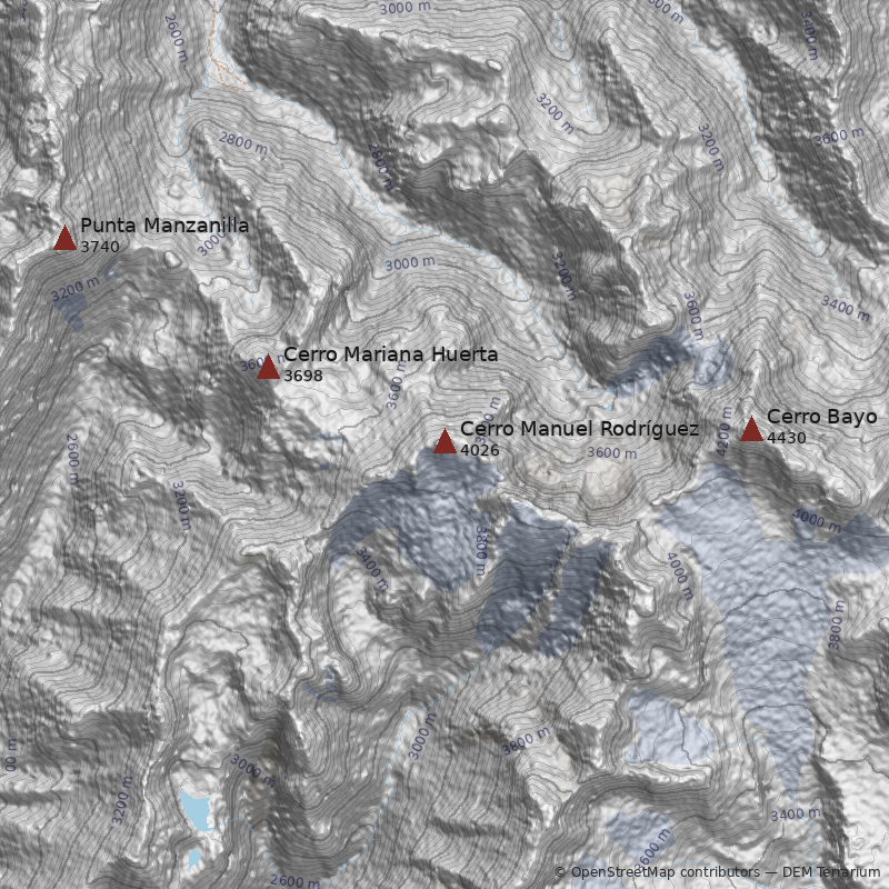 Mapa Cerro Manuel Rodríguez