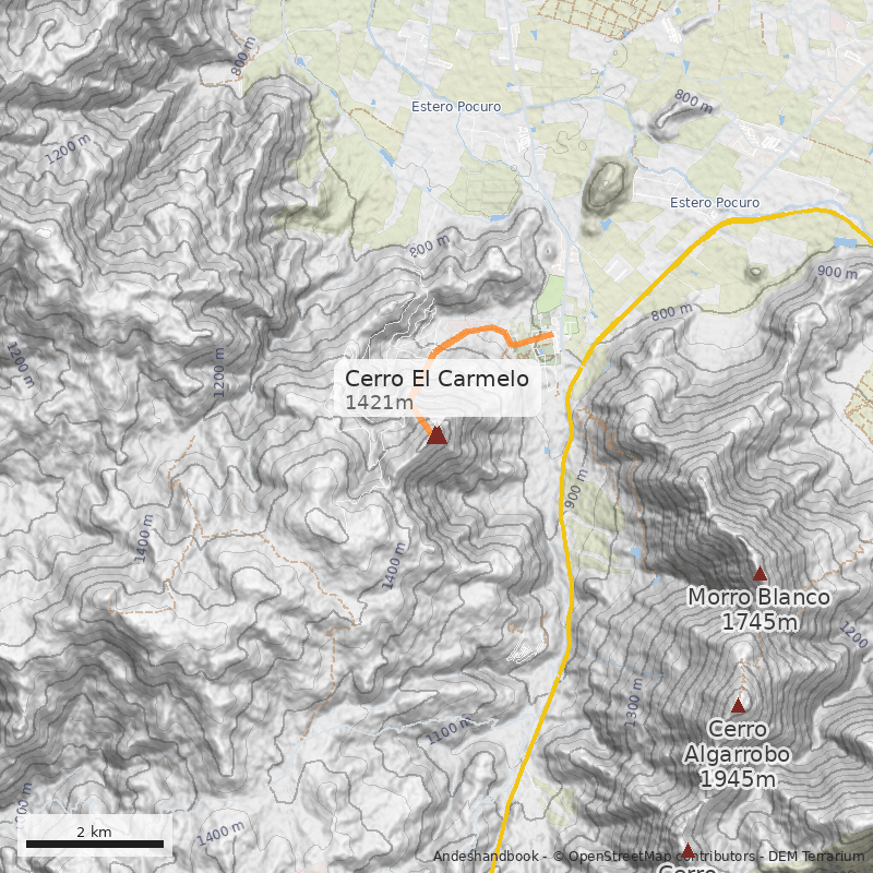 Mapa Cerro El Carmelo