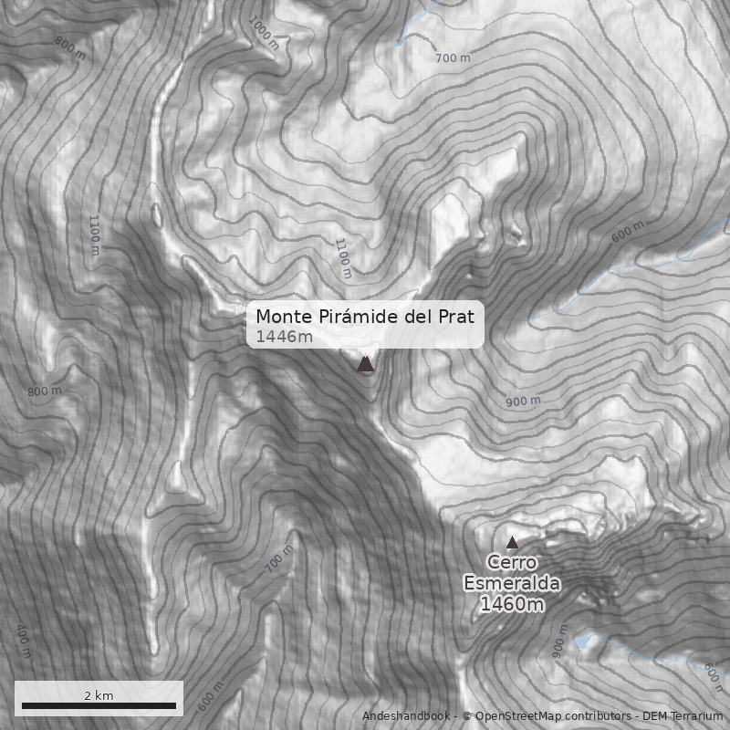 Mapa Monte Pirámide del Prat