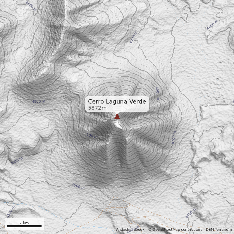 Mapa Cerro Laguna Verde