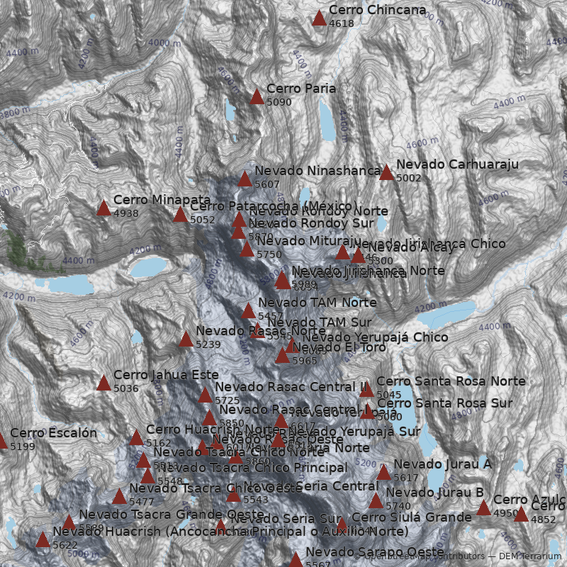 Mapa Nevado Jirishanca