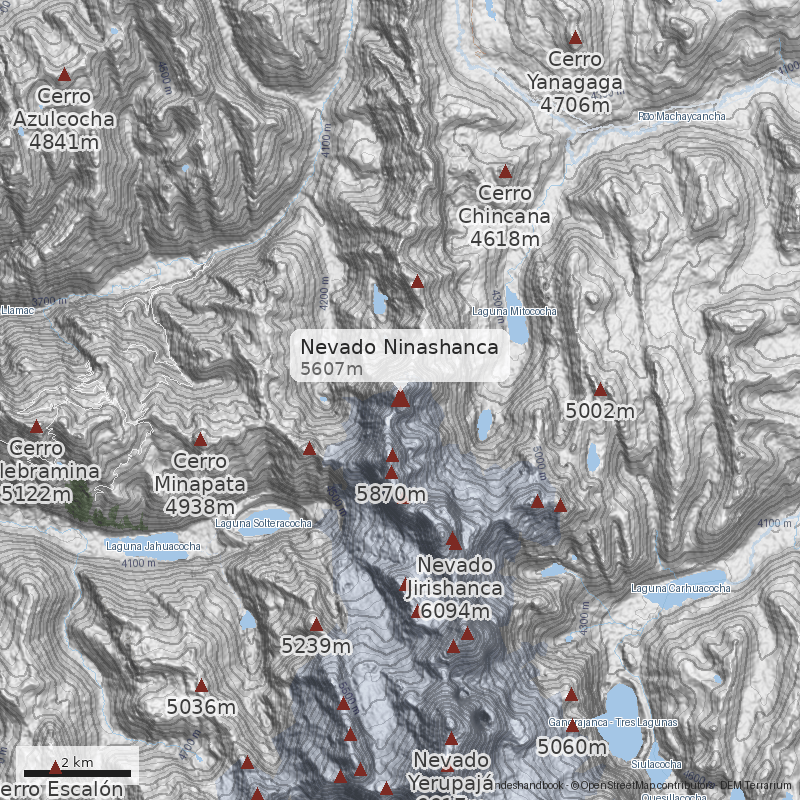 Mapa Nevado Ninashanca