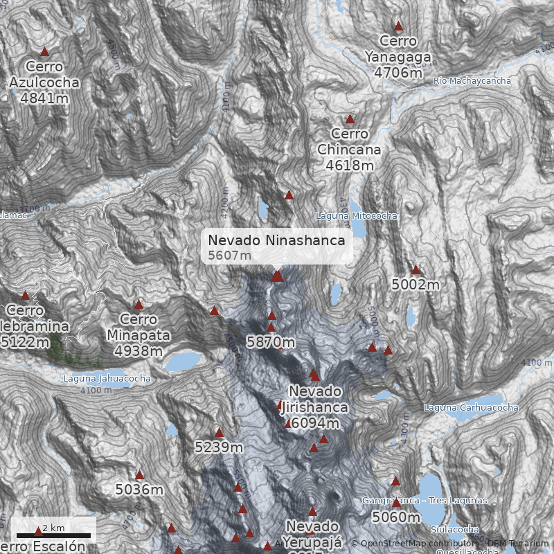 Mapa Nevado Ninashanca