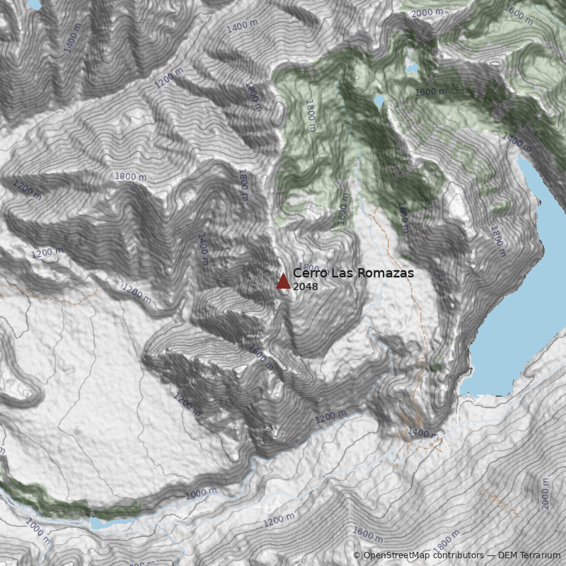 Mapa Cerro Las Romazas 