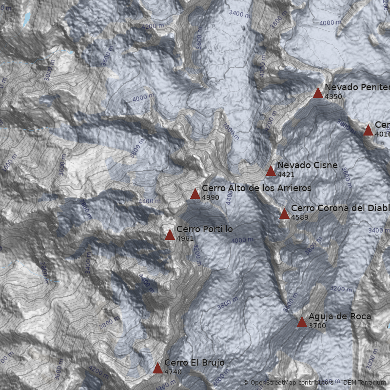 Mapa Cerro Alto de los Arrieros
