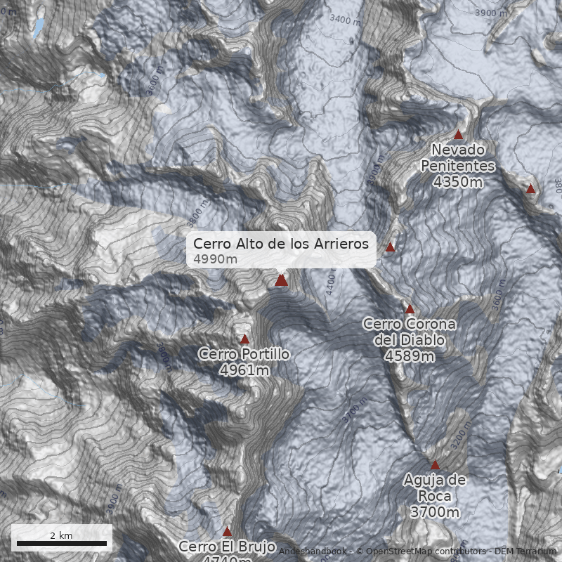 Mapa Cerro Alto de los Arrieros