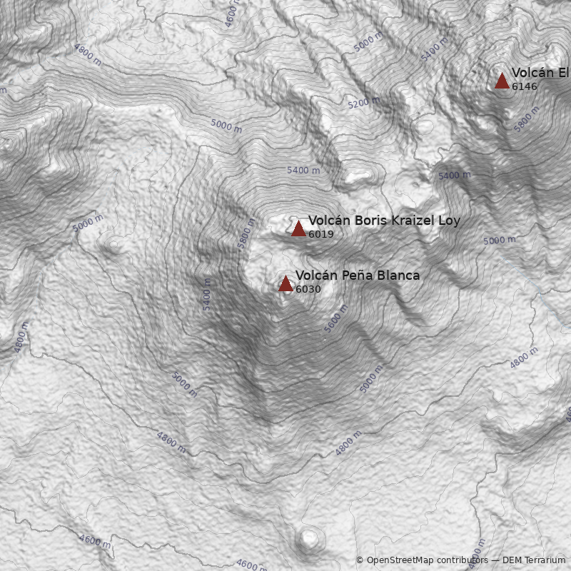 Mapa Volcán Peña Blanca