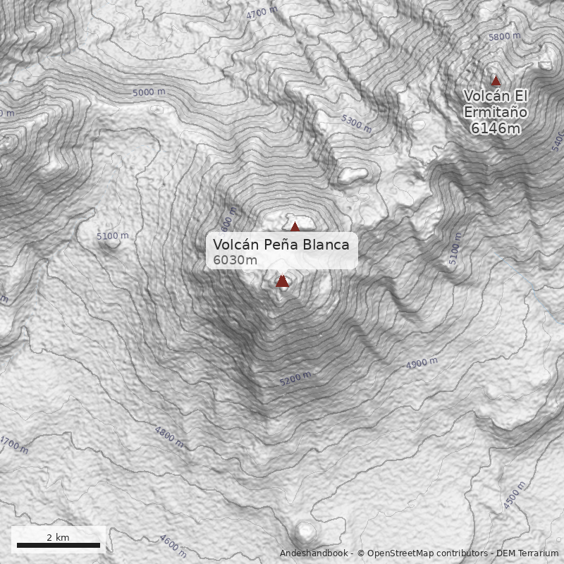 Mapa Volcán Peña Blanca