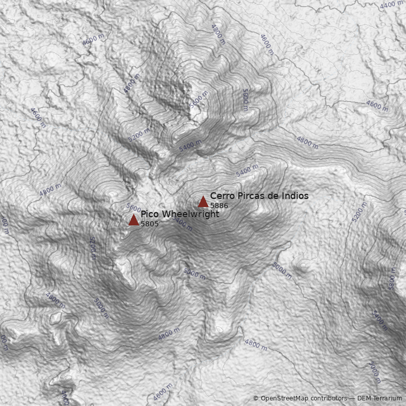Mapa Cerro Pircas de Indios