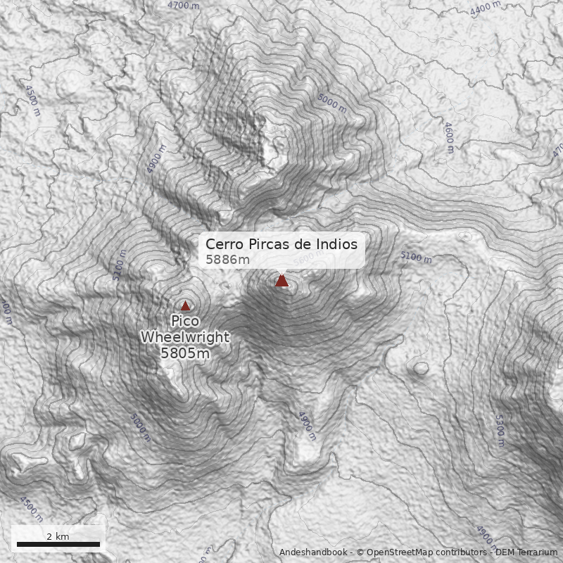 Mapa Cerro Pircas de Indios