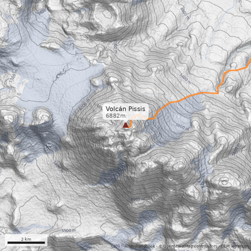Mapa Volcán Pissis