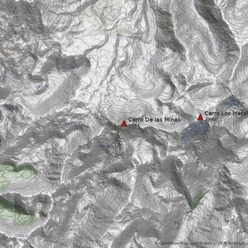 Mapa Cerro De las Minas