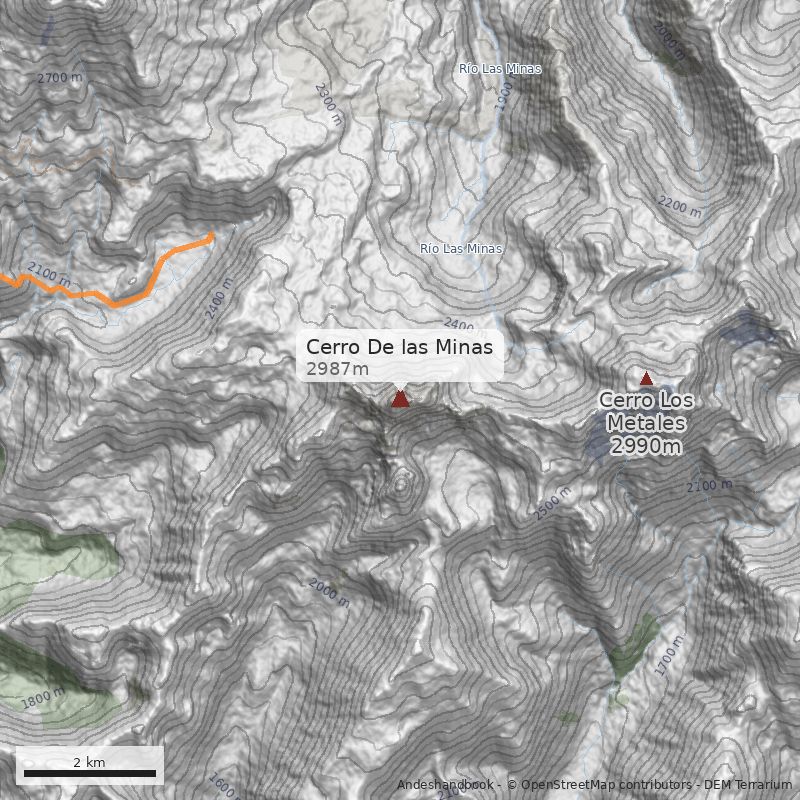 Mapa Cerro De las Minas
