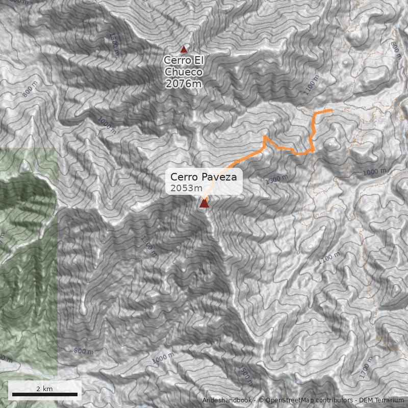 Mapa Cerro Paveza