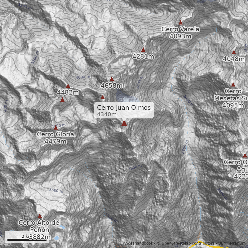 Mapa Cerro Juan Olmos