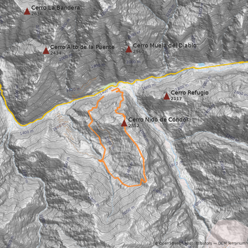 Mapa Cerro Nido de Cóndor