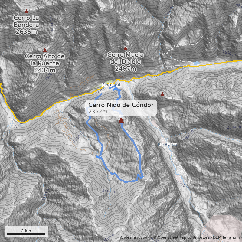 Mapa Cerro Nido de Cóndor