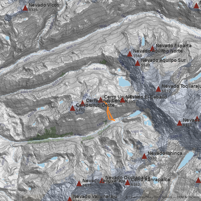 Mapa Cerro Urus Este