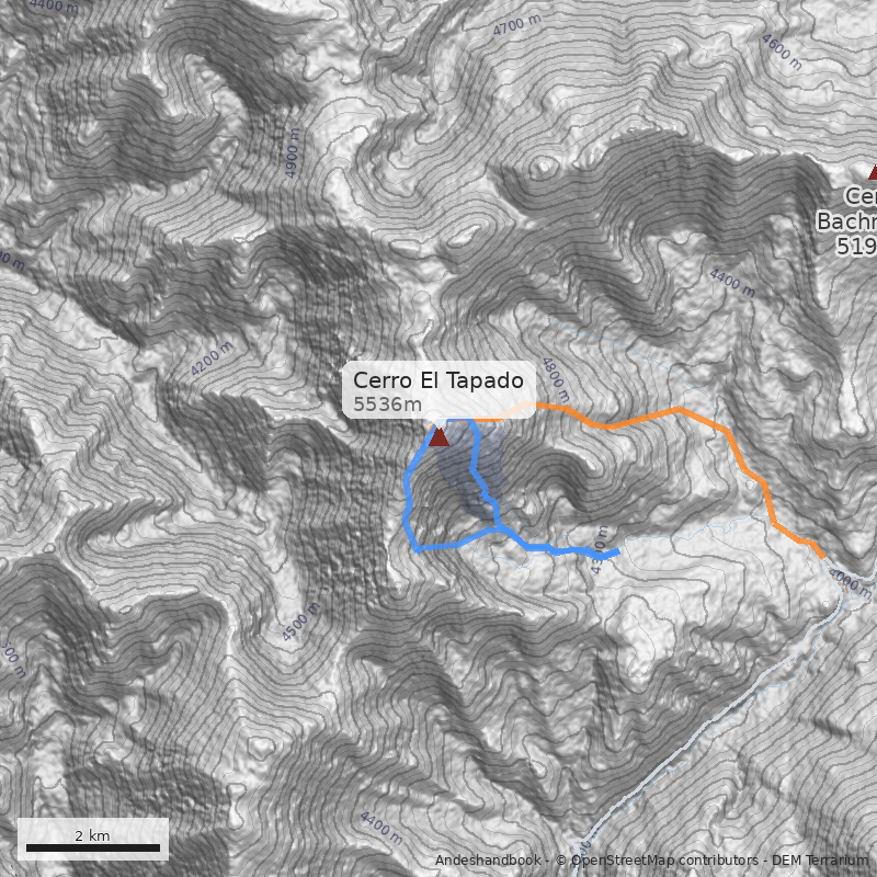 Mapa Cerro El Tapado