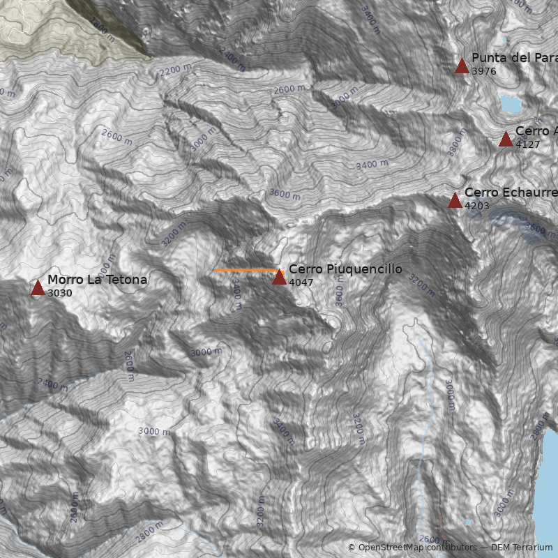 Mapa Cerro Piuquencillo