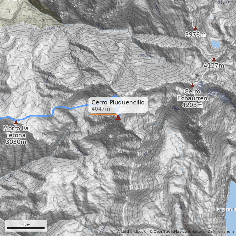 Mapa Cerro Piuquencillo