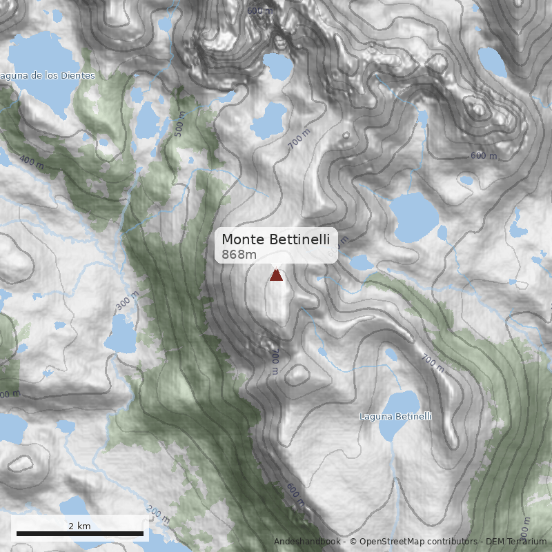 Mapa Monte Bettinelli