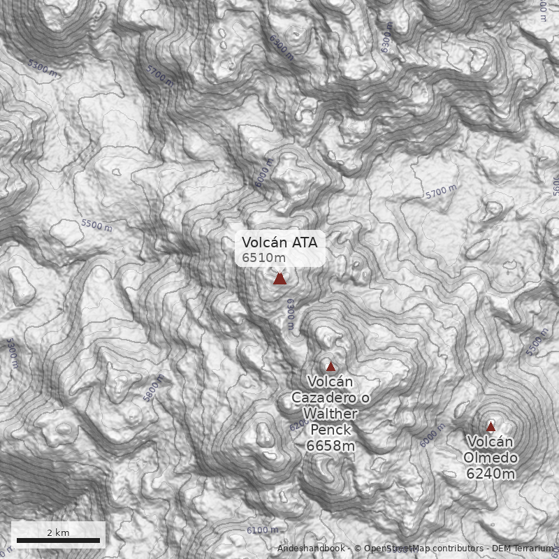 Mapa Volcán ATA