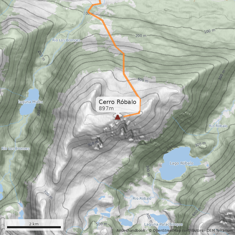 Mapa Cerro Róbalo