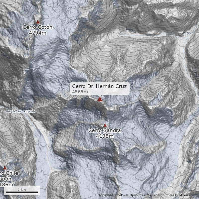 Mapa Cerro Dr. Hernán Cruz