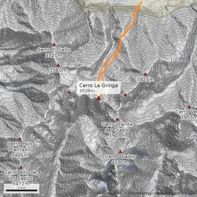 Mapa Cerro La Gringa