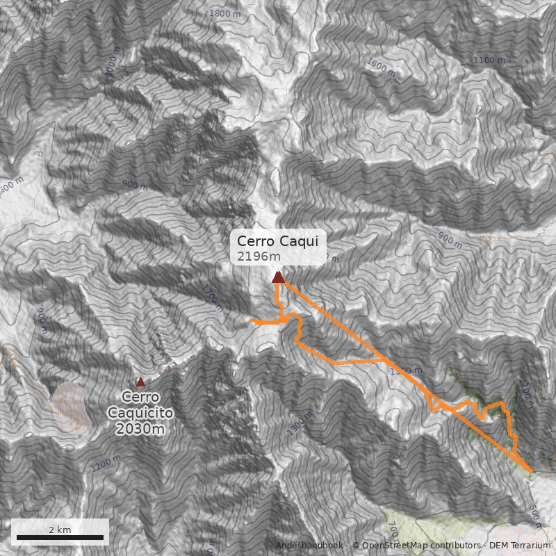 Mapa Cerro Caqui