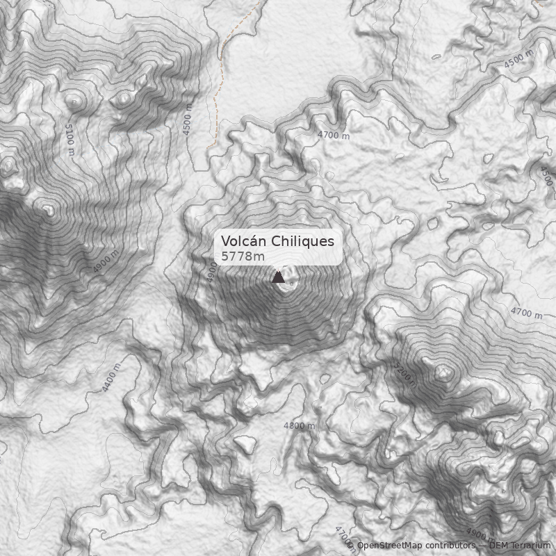 Mapa Volcán Chiliques