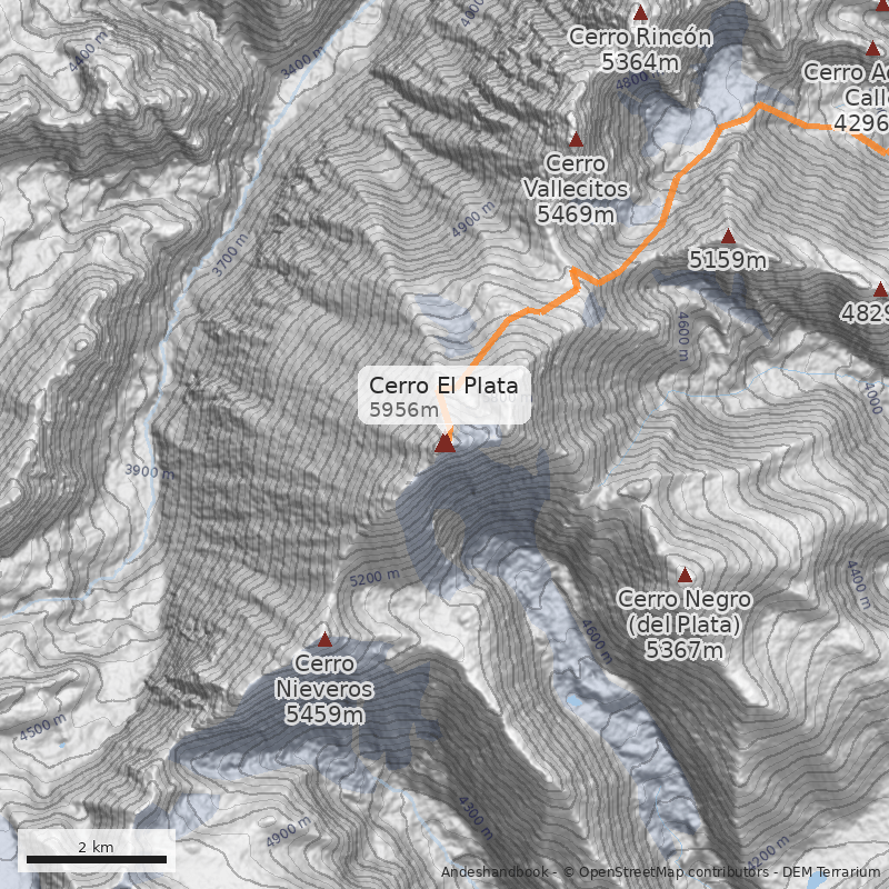 Mapa Cerro El Plata