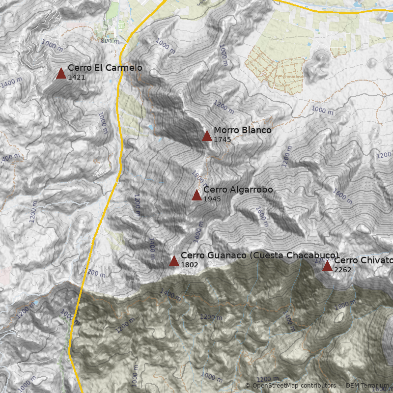 Mapa Cerro Algarrobo