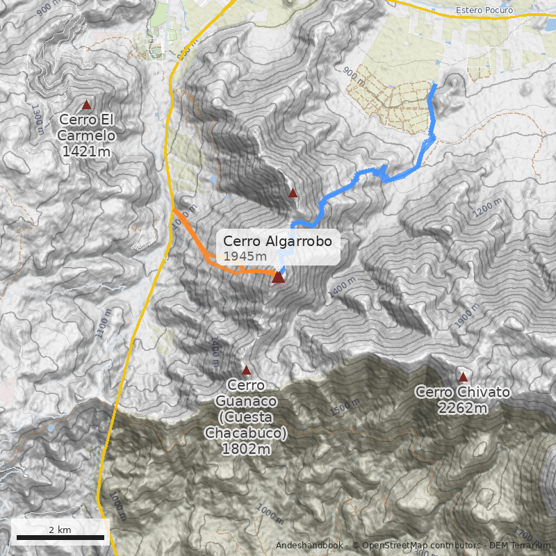 Mapa Cerro Algarrobo