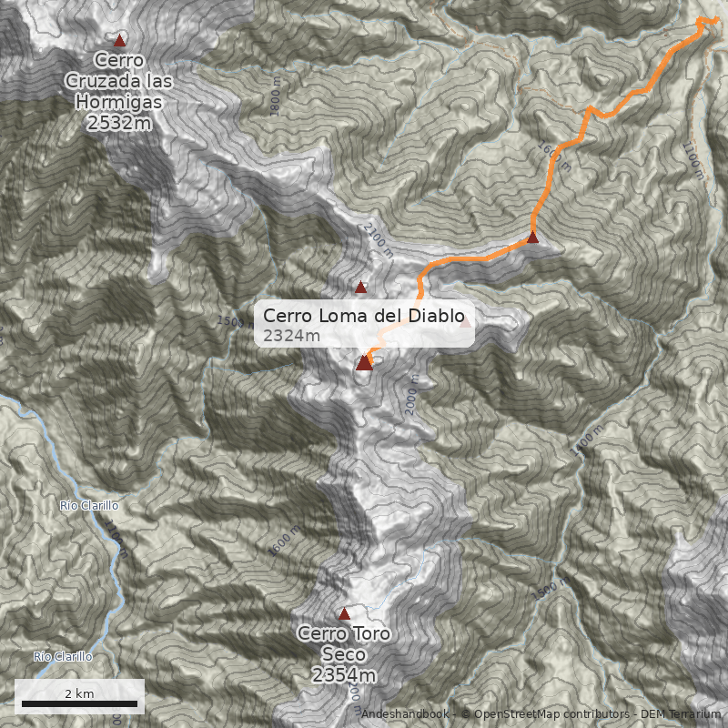 Mapa Cerro Loma del Diablo