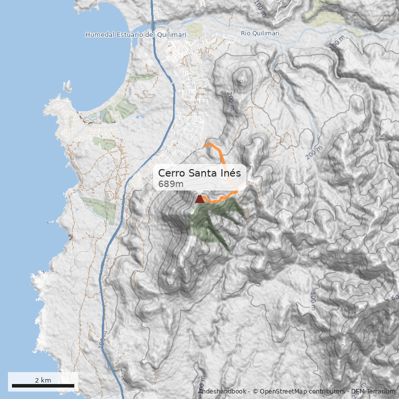 Mapa Cerro Santa Inés