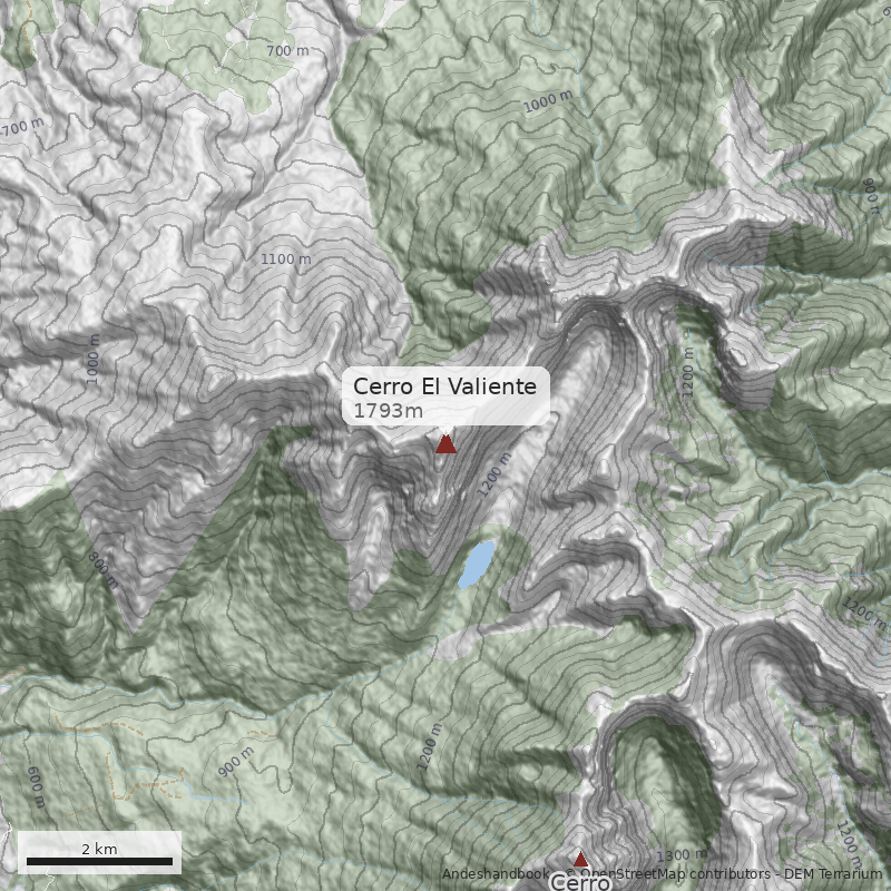 Mapa Cerro El Valiente
