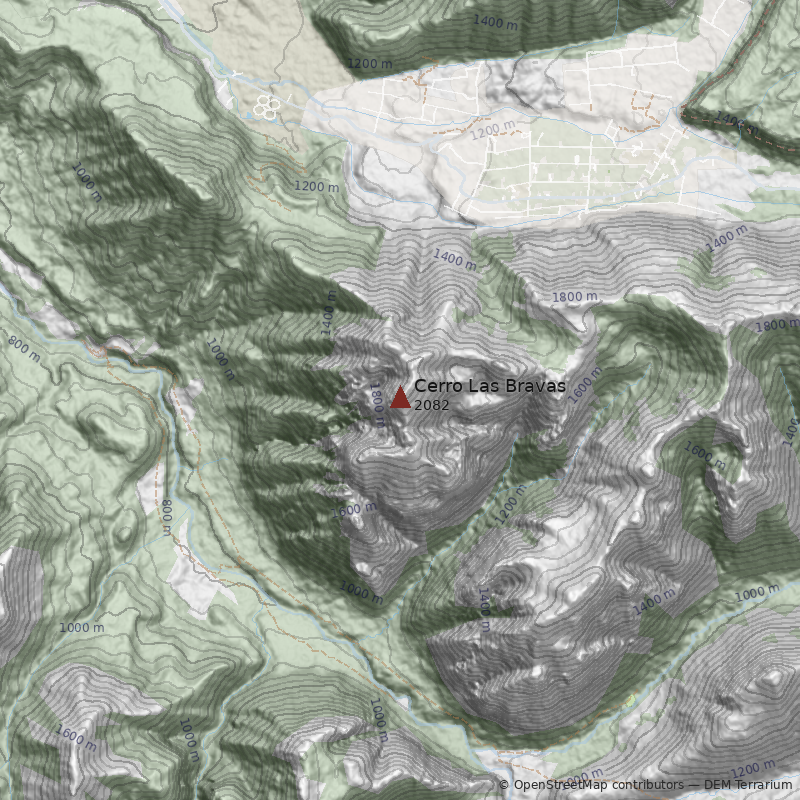 Mapa Cerro Las Bravas