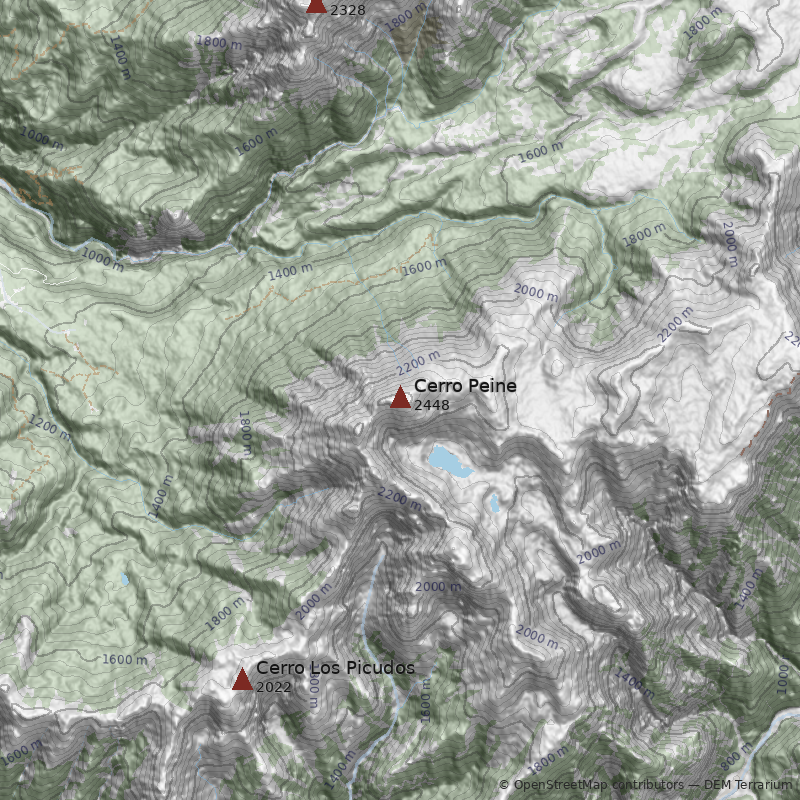 Mapa Cerro Peine